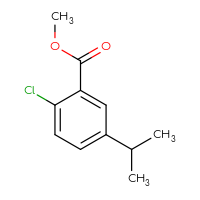 Chemical structure of methyl 2-chloro-5-(propan-2-yl)benzoate - CSSB00030239089