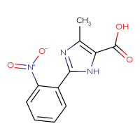 Chemical structure of 4-methyl-2-(2-nitrophenyl)-1H-imidazole-5-carboxylic acid - CSSB00020649368