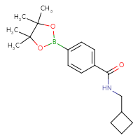 Chemical structure of N-(cyclobutylmethyl)-4-(4,4,5,5-tetramethyl-1,3,2-dioxaborolan-2-yl)benzamide - CSSB02522297760
