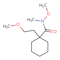 Chemical structure of N-methoxy-1-(2-methoxyethyl)-N-methylcyclohexane-1-carboxamide - CSSB14935564142