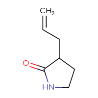 Chemical structure of 3-(prop-2-en-1-yl)pyrrolidin-2-one - CSSB00012024872