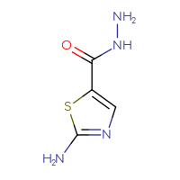 Chemical structure of 2-amino-1,3-thiazole-5-carbohydrazide - CSSB00000143506