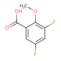 Chemical structure of 3,5-difluoro-2-methoxybenzoic acid - CSSB00000062013