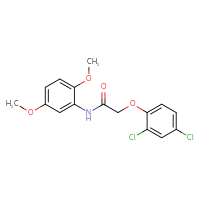 Chemical structure of 2-(2,4-dichlorophenoxy)-N-(2,5-dimethoxyphenyl)acetamide - CSSB00026088062