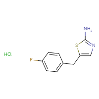 Chemical structure of 5-[(4-fluorophenyl)methyl]-1,3-thiazol-2-amine hydrochloride - CSSB00000741720