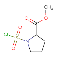 Chemical structure of methyl 1-(chlorosulfonyl)pyrrolidine-2-carboxylate - CSSB00000120408