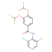 Chemical structure of N-(3,5-dichloropyridin-4-yl)-3,4-bis(difluoromethoxy)benzamide - CSSB00020661423
