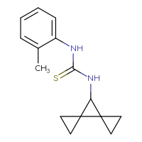 Chemical structure of 3-{dispiro[2.0.2⁴.1³]heptan-7-yl}-1-(2-methylphenyl)thiourea - CSSB03516053810
