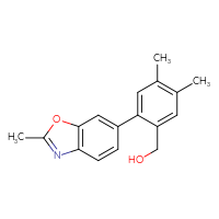 Chemical structure of [4,5-dimethyl-2-(2-methyl-1,3-benzoxazol-6-yl)phenyl]methanol - CSSB06586886684
