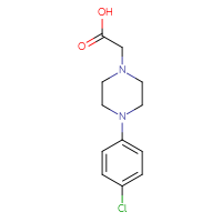 Chemical structure of 2-[4-(4-chlorophenyl)piperazin-1-yl]acetic acid - CSSB00000319004