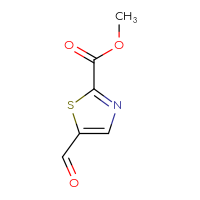 Chemical structure of methyl 5-formyl-1,3-thiazole-2-carboxylate - CSSB00020949583