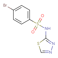 Chemical structure of 4-bromo-N-(1,3,4-thiadiazol-2-yl)benzene-1-sulfonamide - CSSB00011204360