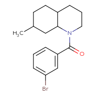 Chemical structure of 1-(3-bromobenzoyl)-7-methyl-decahydroquinoline - CSSB01964071596
