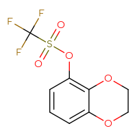 Chemical structure of 2,3-dihydro-1,4-benzodioxin-5-yl trifluoromethanesulfonate - CSSB20774714774