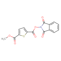Chemical structure of 2-(1,3-dioxo-2,3-dihydro-1H-isoindol-2-yl) 5-methyl thiophene-2,5-dicarboxylate - CSSB00133015644