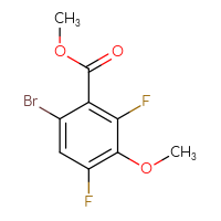 Chemical structure of methyl 6-bromo-2,4-difluoro-3-methoxybenzoate - CSSB14995667215