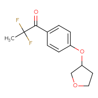 Chemical structure of 2,2-difluoro-1-[4-(oxolan-3-yloxy)phenyl]propan-1-one - CSSB21103686866