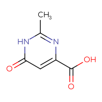 Chemical structure of 2-methyl-6-oxo-1,6-dihydropyrimidine-4-carboxylic acid - CSSB00011218079