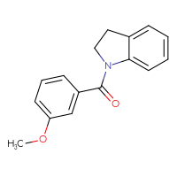 Chemical structure of 1-(3-methoxybenzoyl)-2,3-dihydro-1H-indole - CSSB00046126912