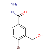 Chemical structure of 4-bromo-3-(hydroxymethyl)benzohydrazide - CSSB21151597063