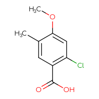 Chemical structure of 2-chloro-4-methoxy-5-methylbenzoic acid - CSSB00135243587