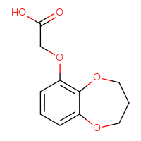 Chemical structure of 2-(3,4-dihydro-2H-1,5-benzodioxepin-6-yloxy)acetic acid - CSSB21069157827