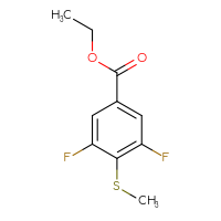 Chemical structure of ethyl 3,5-difluoro-4-(methylsulfanyl)benzoate - CSSB00050173542