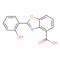 Chemical structure of 2-(2-hydroxyphenyl)-1,3-benzoxazole-4-carboxylic acid - CSSB02495324044