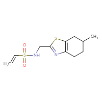 Chemical structure of N-[(6-methyl-4,5,6,7-tetrahydro-1,3-benzothiazol-2-yl)methyl]ethene-1-sulfonamide - CSSB06607095908