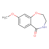 Chemical structure of 8-methoxy-2,3,4,5-tetrahydro-1,4-benzoxazepin-5-one - CSSB00013023781