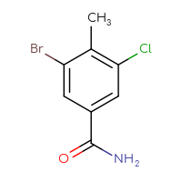Chemical structure of 3-bromo-5-chloro-4-methylbenzamide - CSSB00010240998