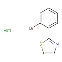Chemical structure of 2-(2-bromophenyl)-1,3-thiazole hydrochloride - CSSB03496549459