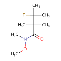 Chemical structure of 3-fluoro-N-methoxy-N,2,2,3-tetramethylbutanamide - CSSB20622396888
