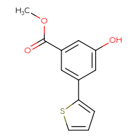 Chemical structure of methyl 3-hydroxy-5-(thiophen-2-yl)benzoate - CSSB00010062241