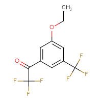 Chemical structure of 1-[3-ethoxy-5-(trifluoromethyl)phenyl]-2,2,2-trifluoroethan-1-one - CSSB21103240710