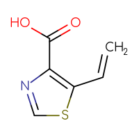 Chemical structure of 5-ethenyl-1,3-thiazole-4-carboxylic acid - CSSB00009824229