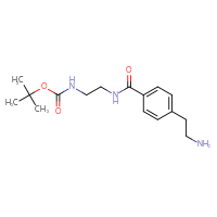 Chemical structure of tert-butyl N-(2-{[4-(2-aminoethyl)phenyl]formamido}ethyl)carbamate - CSSB21235797631