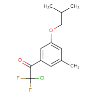 Chemical structure of 2-chloro-2,2-difluoro-1-[3-methyl-5-(2-methylpropoxy)phenyl]ethan-1-one - CSSB21103684583
