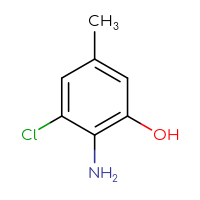 Chemical structure of 2-amino-3-chloro-5-methylphenol - CSSB00015906060