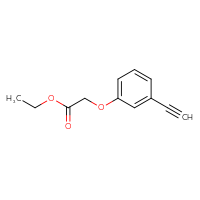 Chemical structure of ethyl 2-(3-ethynylphenoxy)acetate - CSSB00020653782