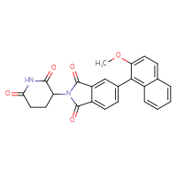 Chemical structure of 2-(2,6-dioxopiperidin-3-yl)-5-(2-methoxynaphthalen-1-yl)-2,3-dihydro-1H-isoindole-1,3-dione - CSSB06592388159