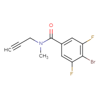 Chemical structure of 4-bromo-3,5-difluoro-N-methyl-N-(prop-2-yn-1-yl)benzamide - CSSB06170228649