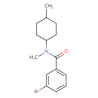 Chemical structure of 3-bromo-N-methyl-N-(4-methylcyclohexyl)benzamide - CSSB00000503188
