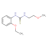 Chemical structure of 1-(2-ethoxyphenyl)-3-(2-methoxyethyl)thiourea - CSSB00000386541
