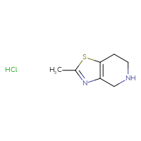 Chemical structure of 2-methyl-4H,5H,6H,7H-[1,3]thiazolo[4,5-c]pyridine hydrochloride - CSSB02275494904