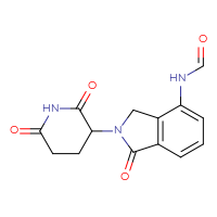 Chemical structure of N-[2-(2,6-dioxopiperidin-3-yl)-1-oxo-2,3-dihydro-1H-isoindol-4-yl]formamide - CSSB00102514100