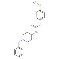 Chemical structure of N-(1-benzylpiperidin-4-yl)-2-[4-(methylsulfanyl)phenyl]acetamide - CSSB03516627816