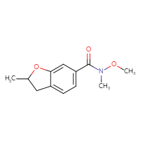 Chemical structure of N-methoxy-N,2-dimethyl-2,3-dihydro-1-benzofuran-6-carboxamide - CSSB06624420588
