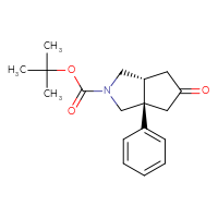 Chemical structure of tert-butyl (3aS,6aR)-5-oxo-3a-phenyl-octahydrocyclopenta[c]pyrrole-2-carboxylate - CSSB00135389101