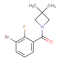 Chemical structure of 1-(3-bromo-2-fluorobenzoyl)-3,3-dimethylazetidine - CSSB00016598881